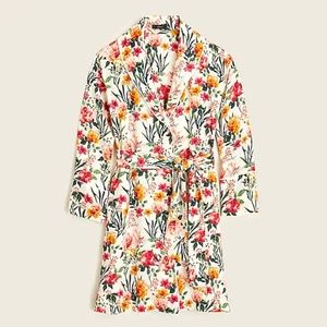 J. CREW easy luxe winter floral robe